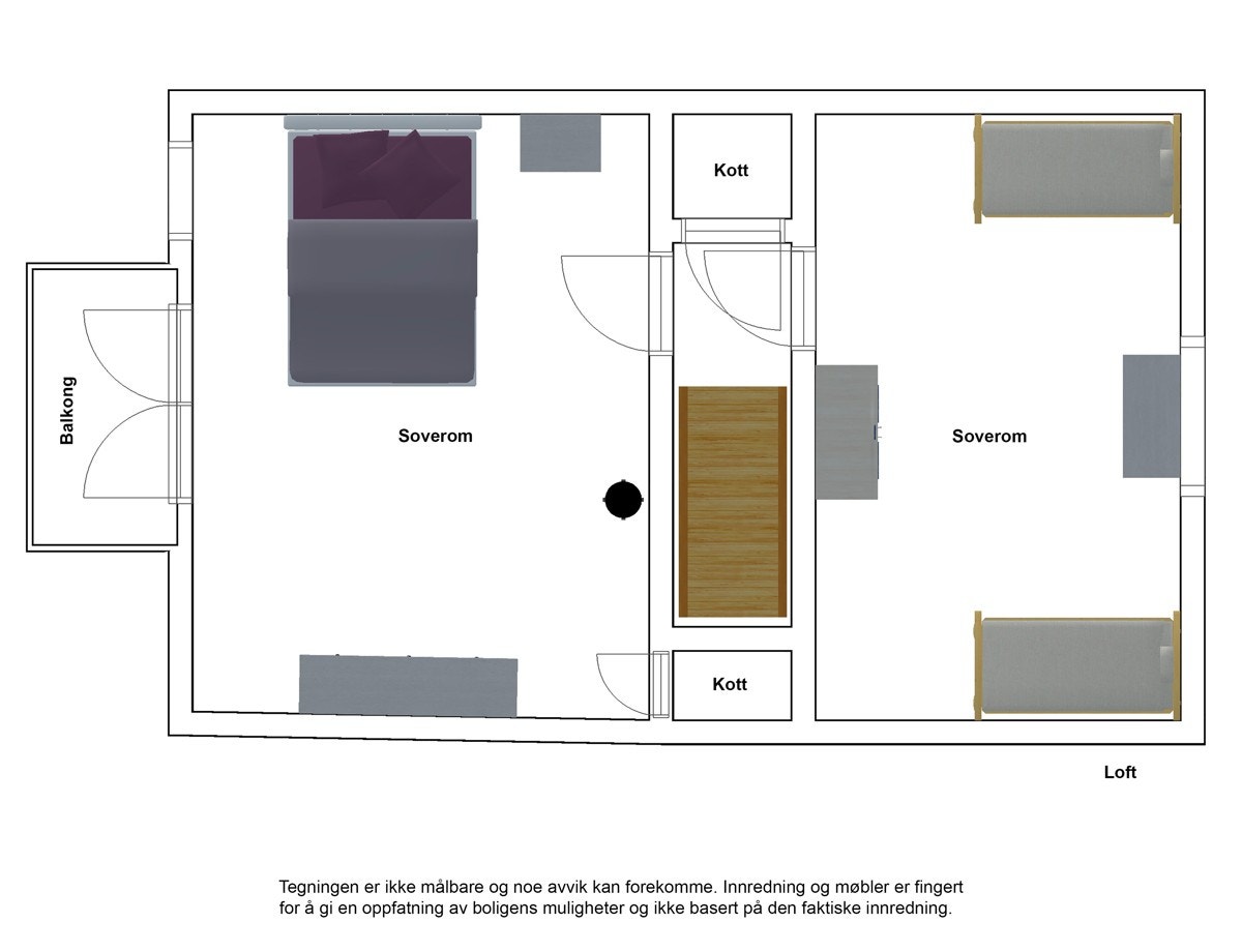 Plantegning loft Galleribilde