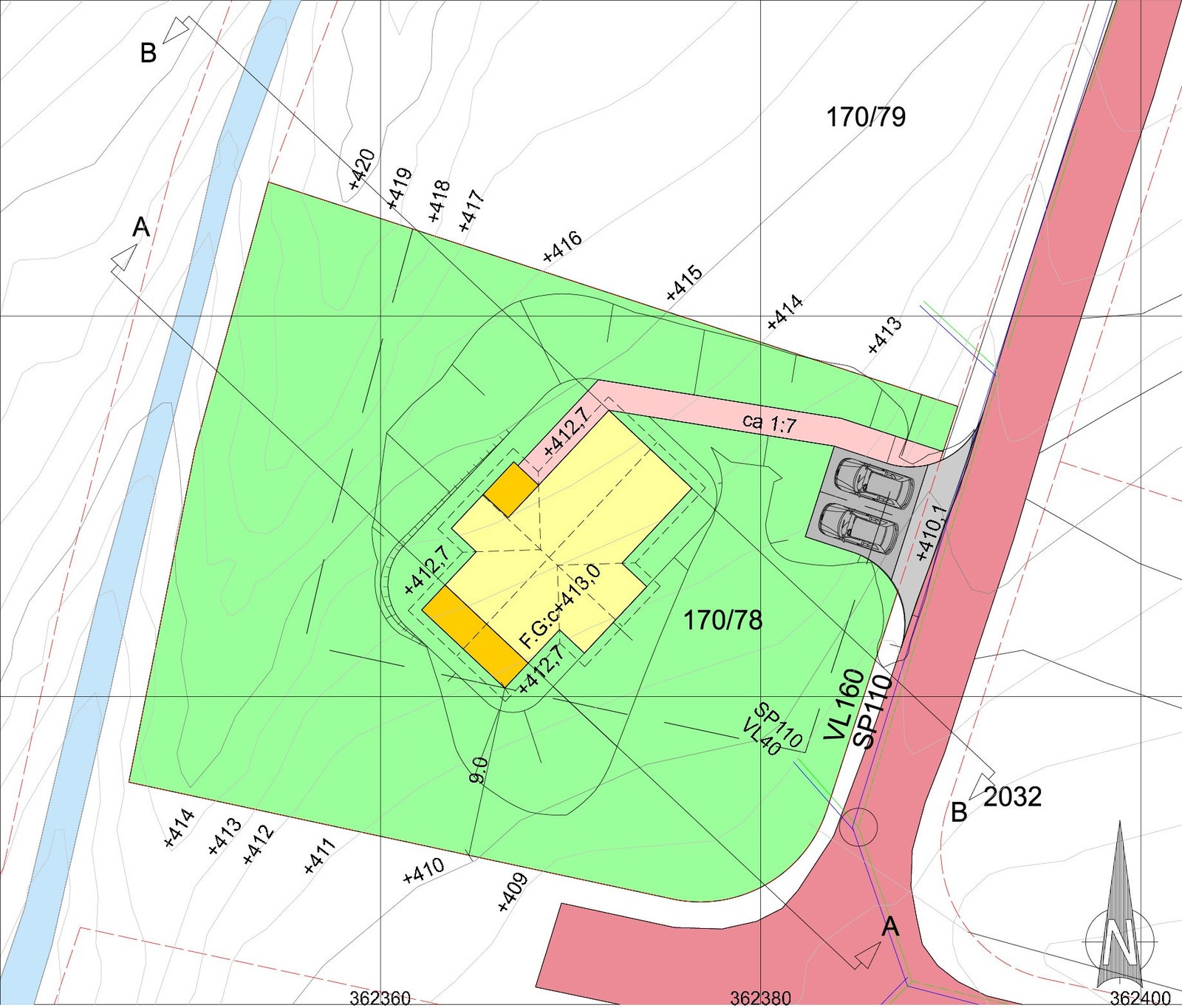 Situasjonsplan tomt. Galleribilde
