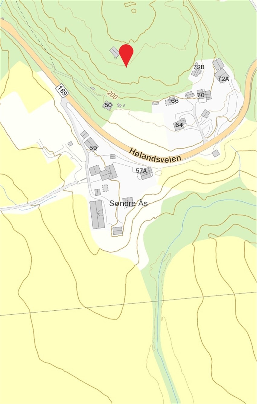 For å finne frem til området still inn GPS på Hølandsveien 61. Galleribilde