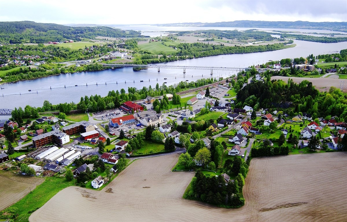 Oversiktsbilde Fetsund sentrum. Galleribilde