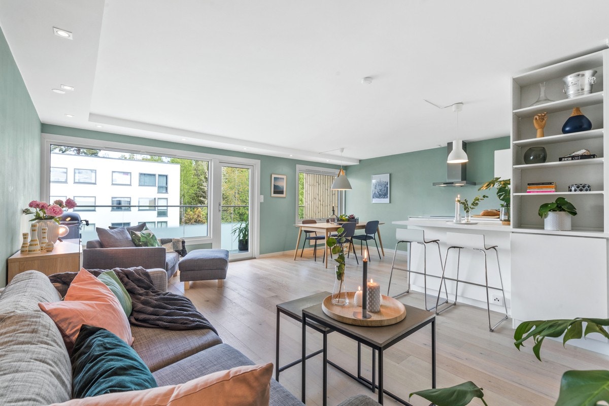 Leiligheten er gjennomgående, med fin planløsning og god størrelse på alle rom. Galleribilde