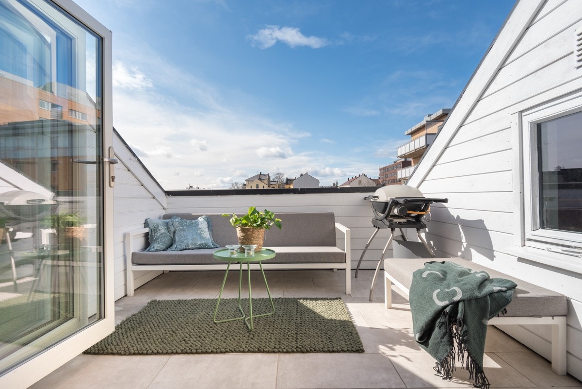 Terrasse med foldedør Galleribilde