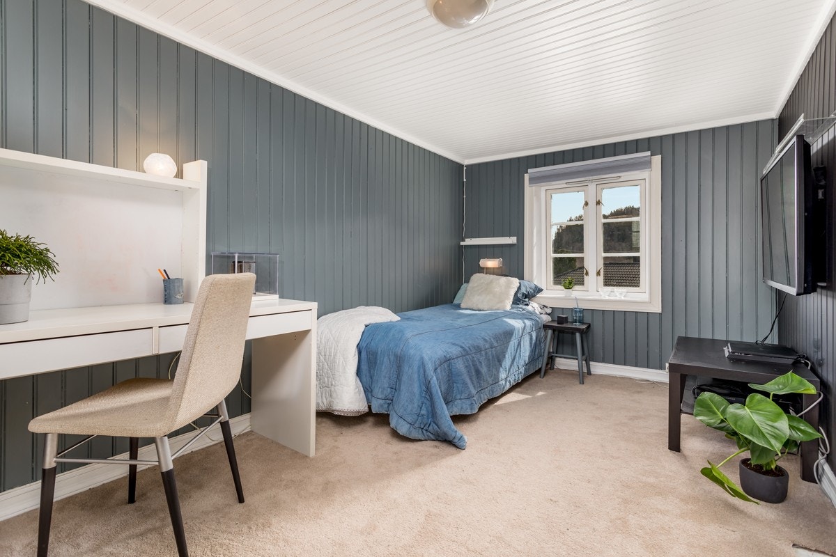 I andre etasje har eneboligen tre innbydende soverom på henholdsvis 8, 11,5 og 12,5 kvm. Galleribilde