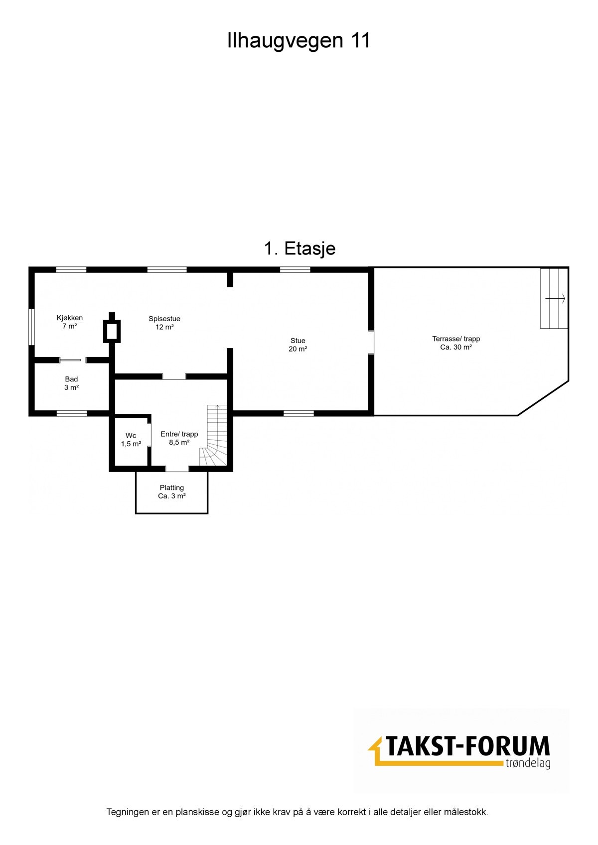 Planskisse - 1. etasje. Galleribilde