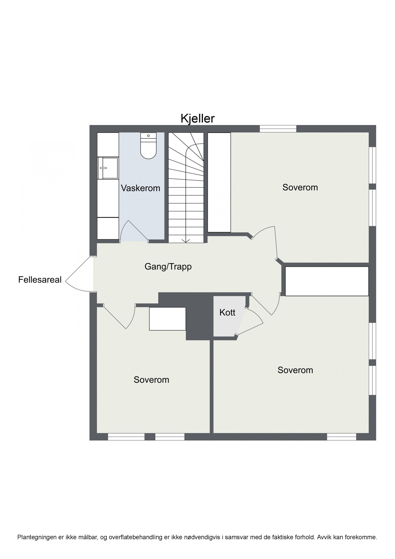 Plantegning - Sokkeletasje. Galleribilde