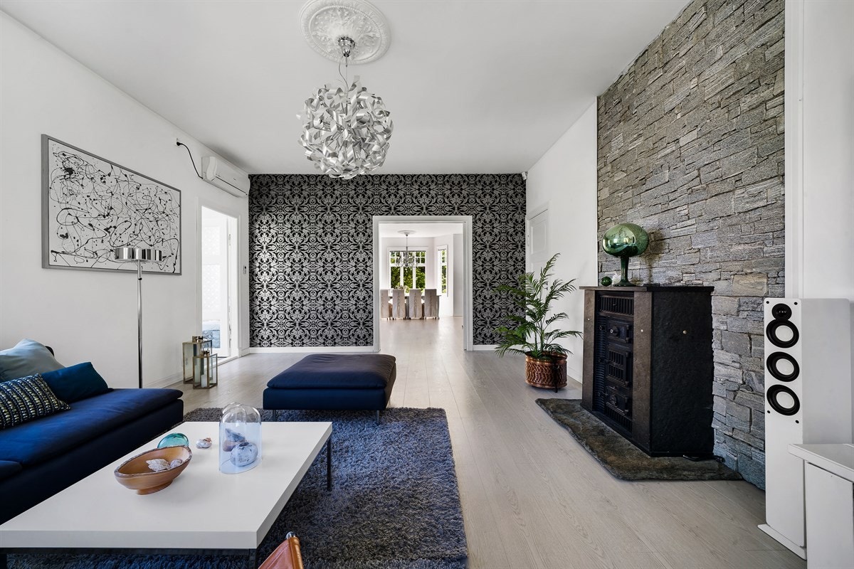 Varmepumpe i stuen var ny i 2013. Galleribilde