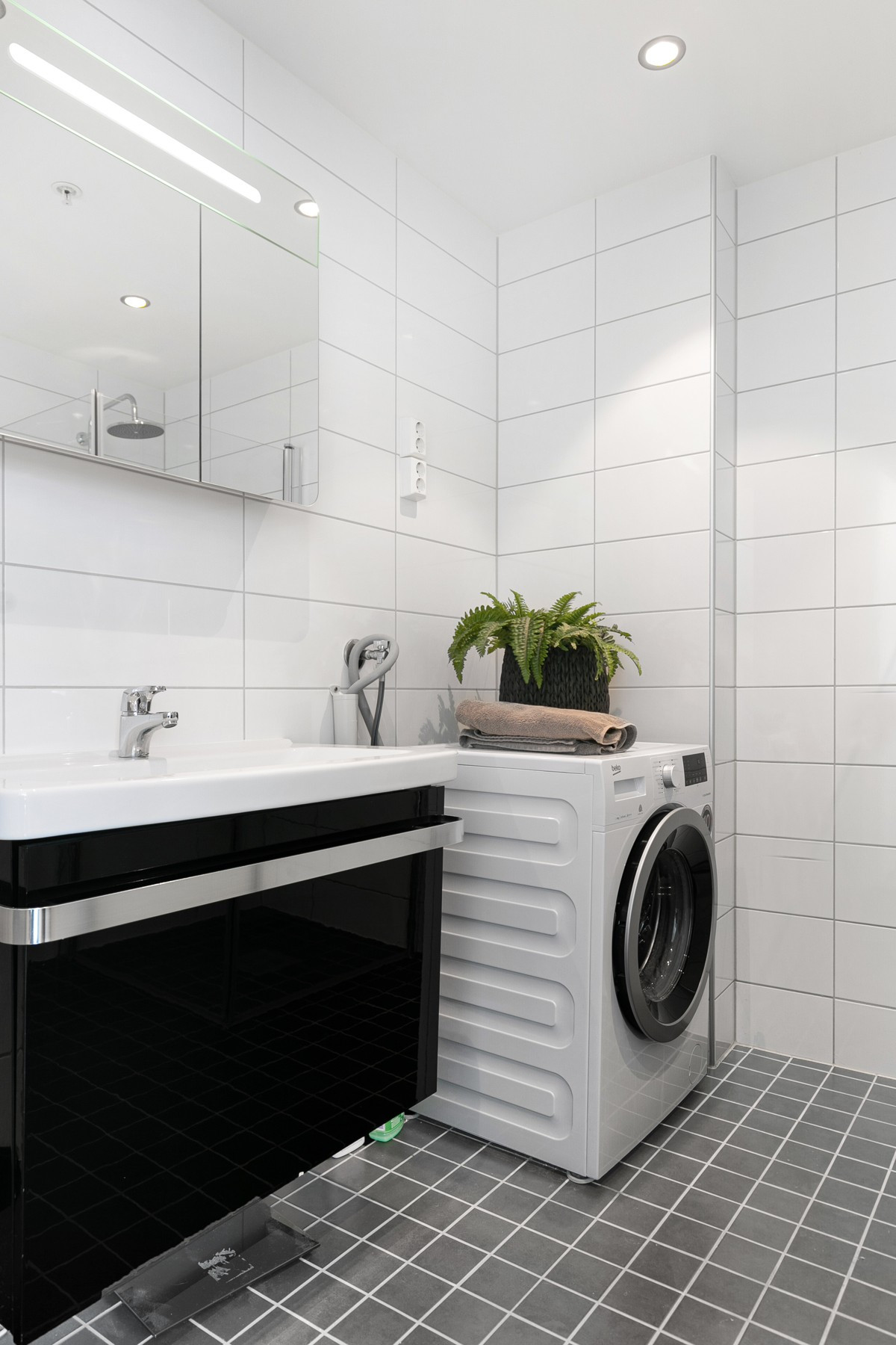 Badet har opplegg for vaskemaskin