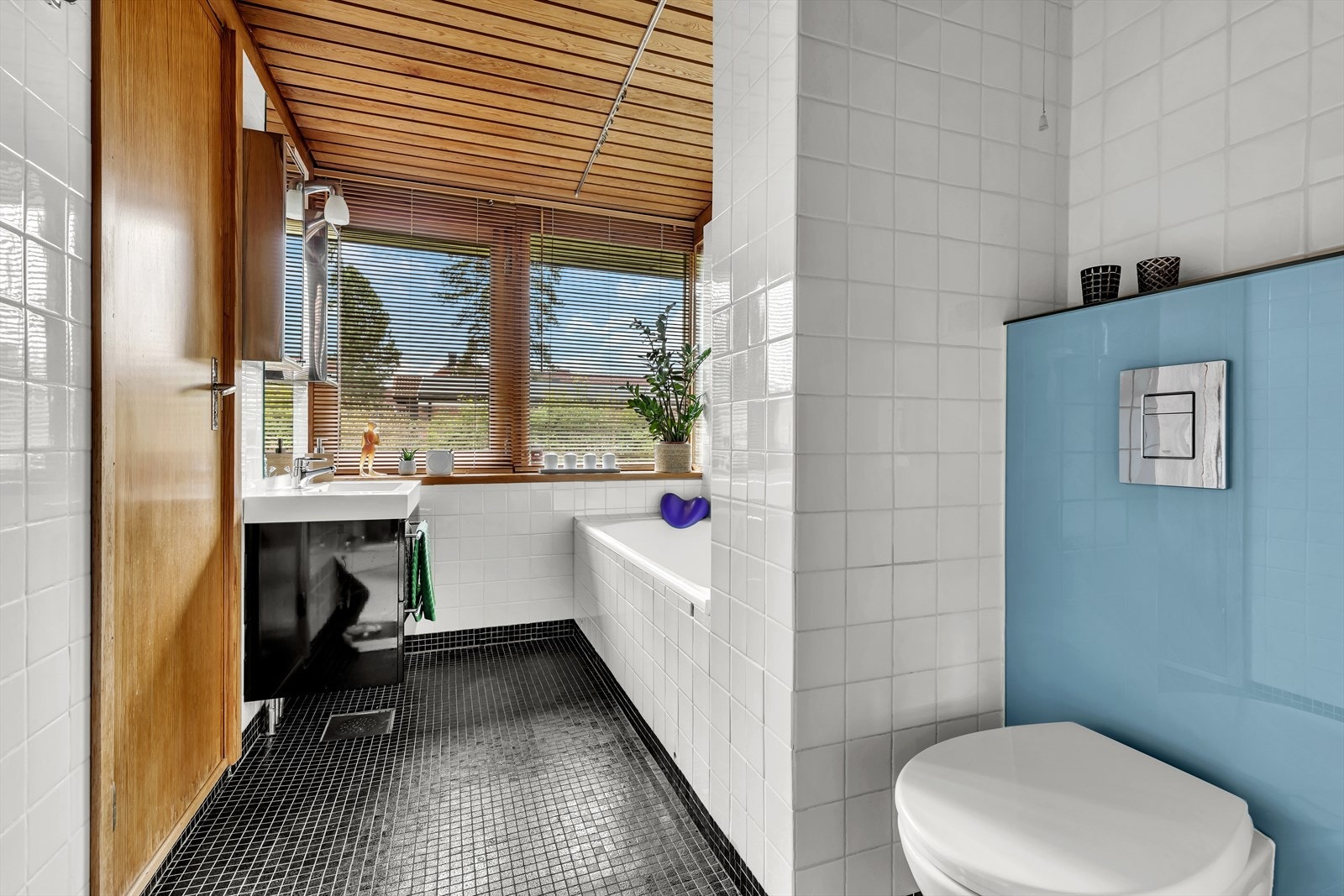 Store vinduer mot den usjenerte hagen Galleribilde