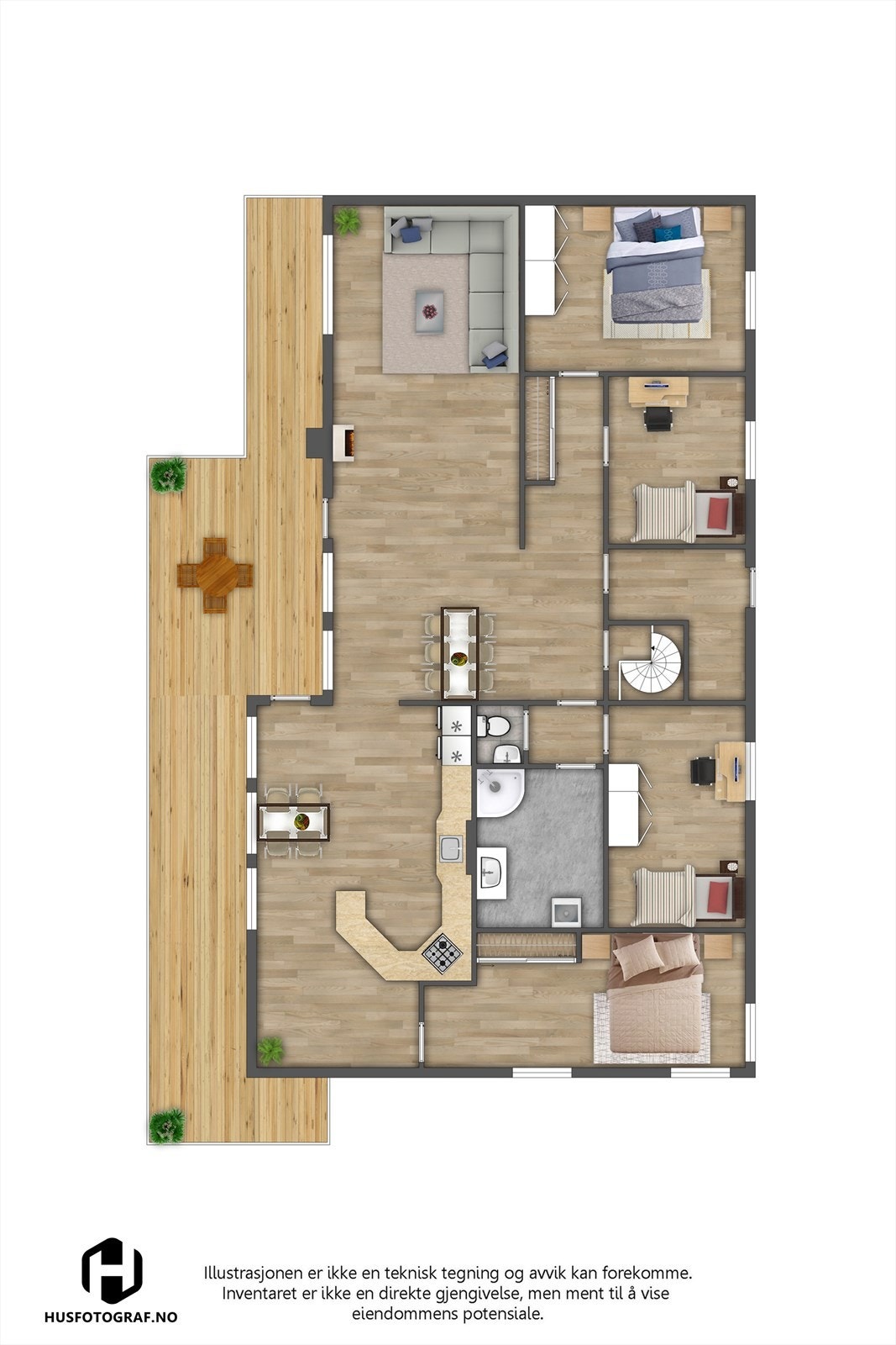 Plantegning 1.etg Galleribilde