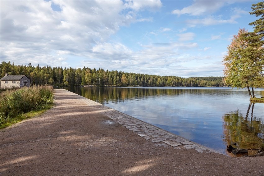 I marka kan du også ta deg et bad på sommeren i Steinbruvannet. Galleribilde