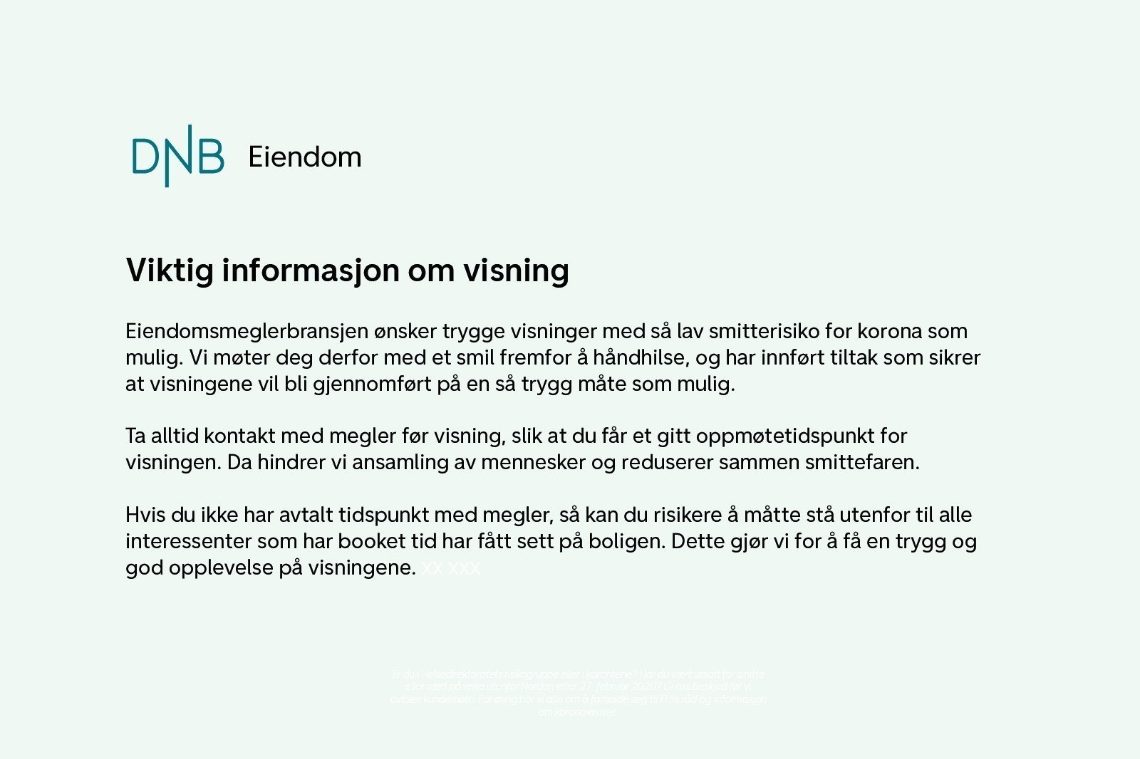 Informasjon Koronavirus. Galleribilde