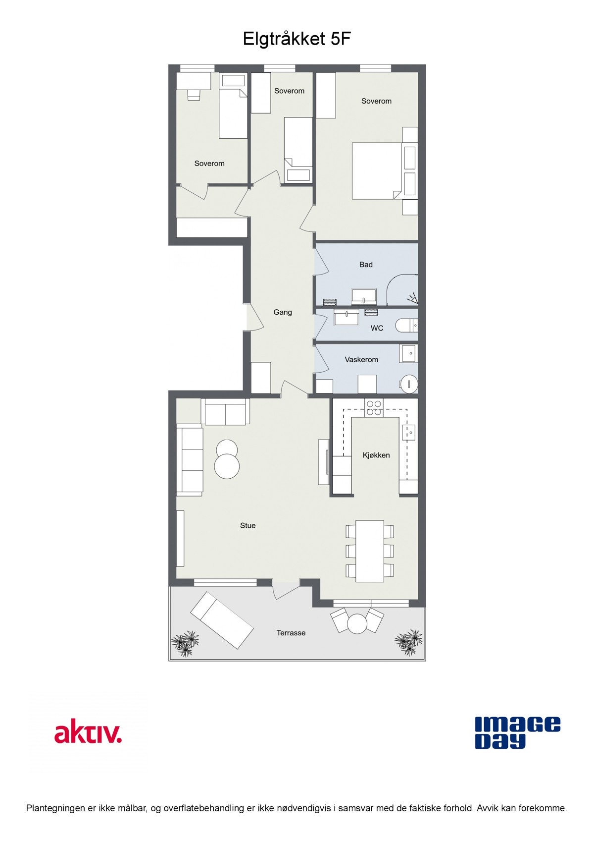 Vi starter med plantegning slik at du får en god oversikt over leiligheten. Galleribilde