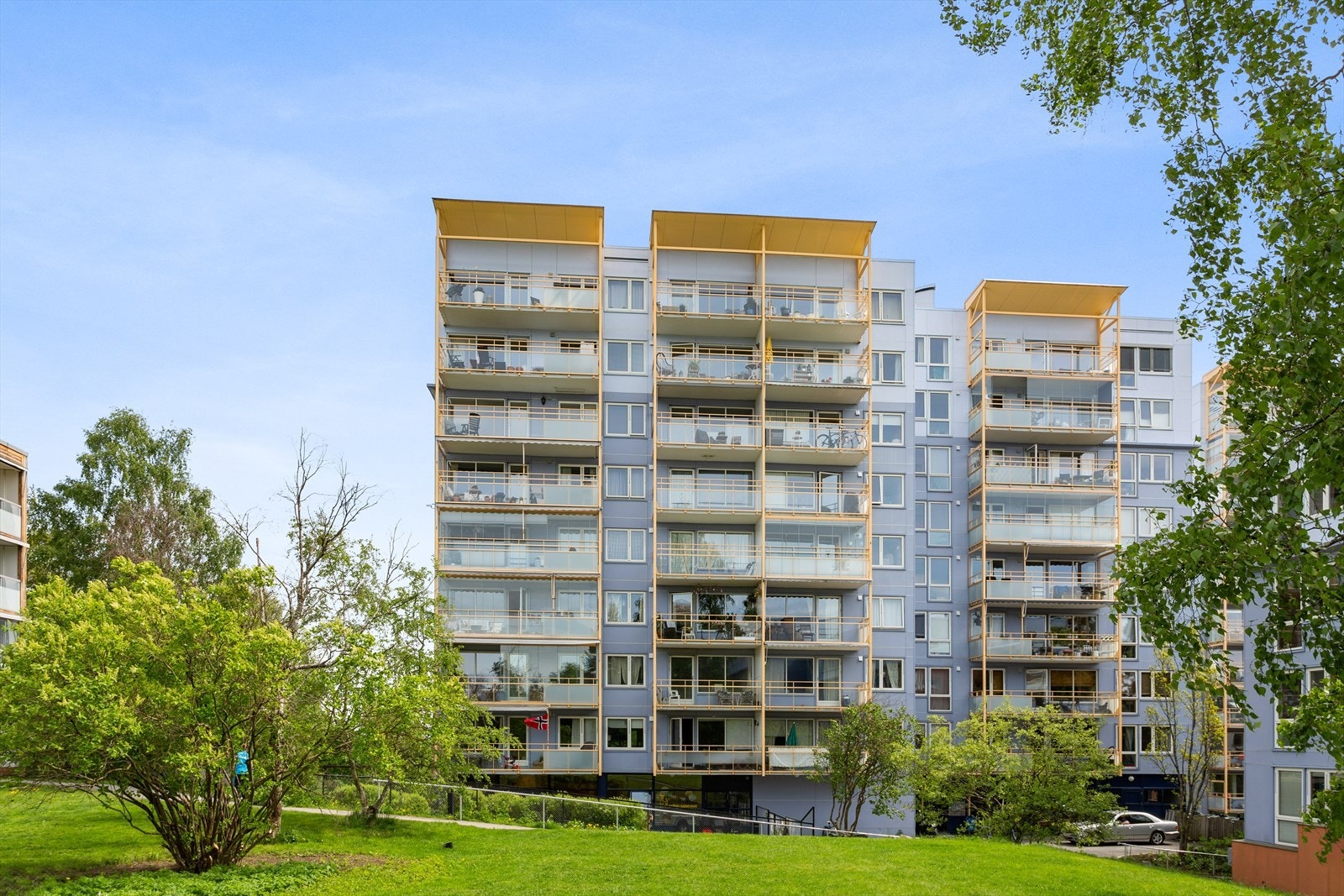 Topp- og hjørneleilighet i 8.etasje med heisadkomst. Særdeles god intern beliggenhet! Galleribilde