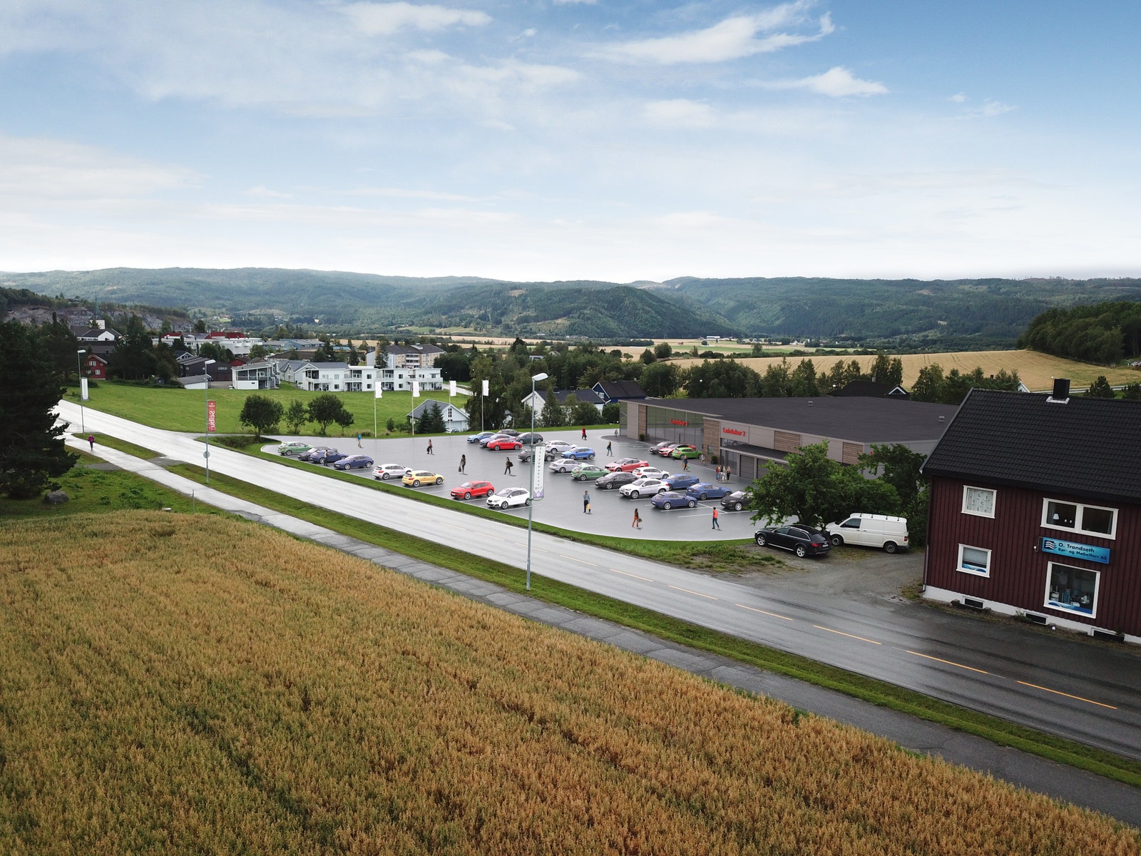 ÅDT på Selbuvegen gjennom sentrum er 1 800. Galleribilde