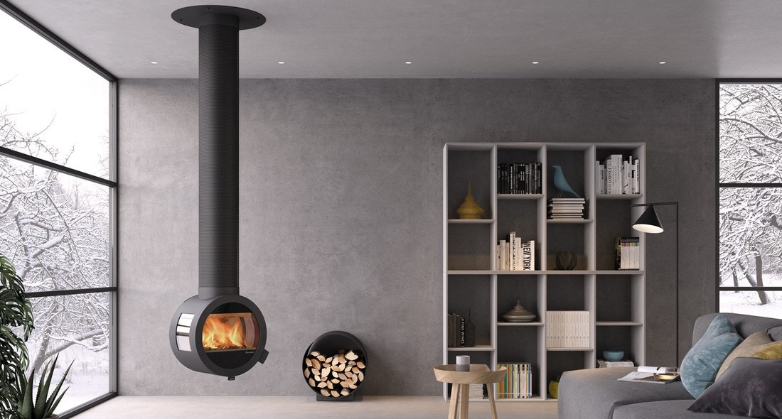 Fantastisk peis monteres i stue Galleribilde