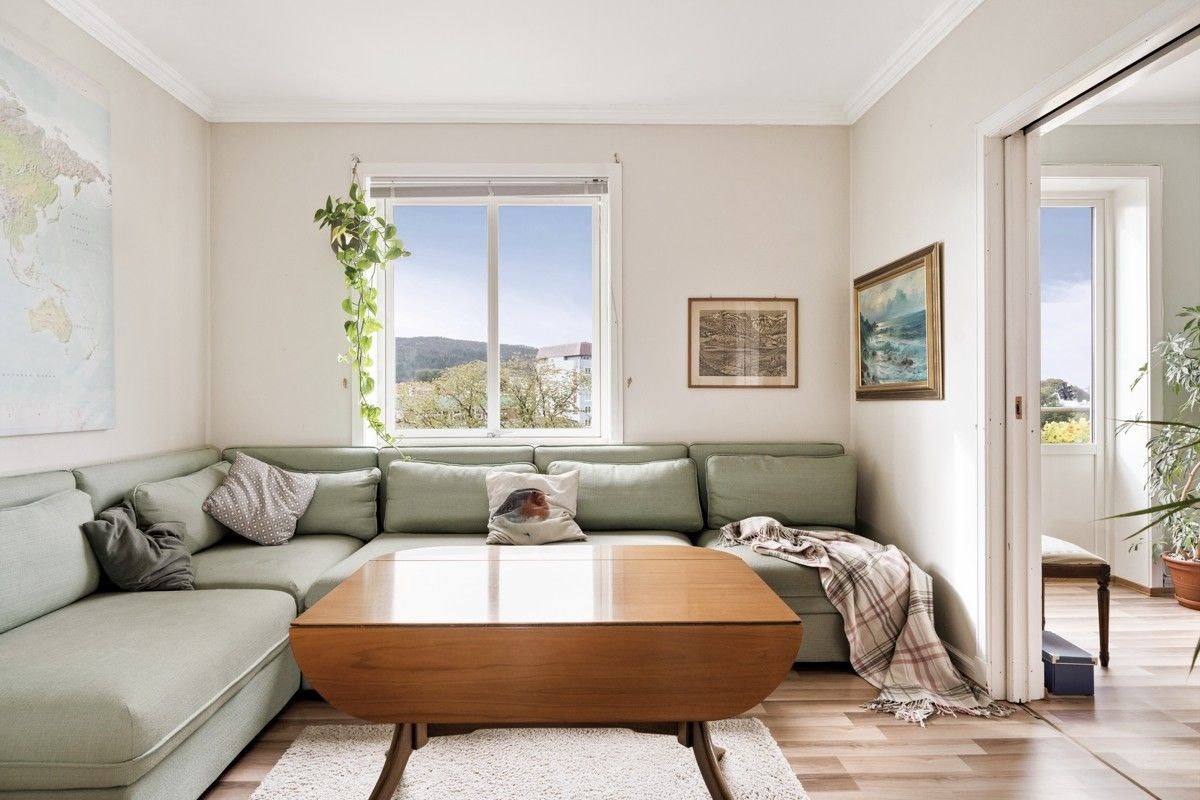 Leiligheten har to stuer, hvor den ene kan gjøres om til et ekstra soverom før overtagelse. Galleribilde