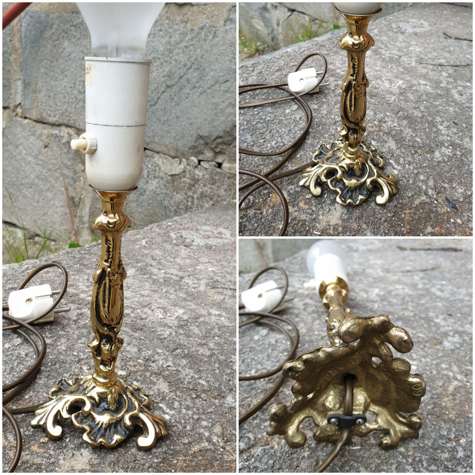 VINTAGE RETRO GAMMEL BORDLAMPE I MESSING TYPE KURANT VINTAGE MESSING LAMPE FRA KURANT NORGE | FINN.no