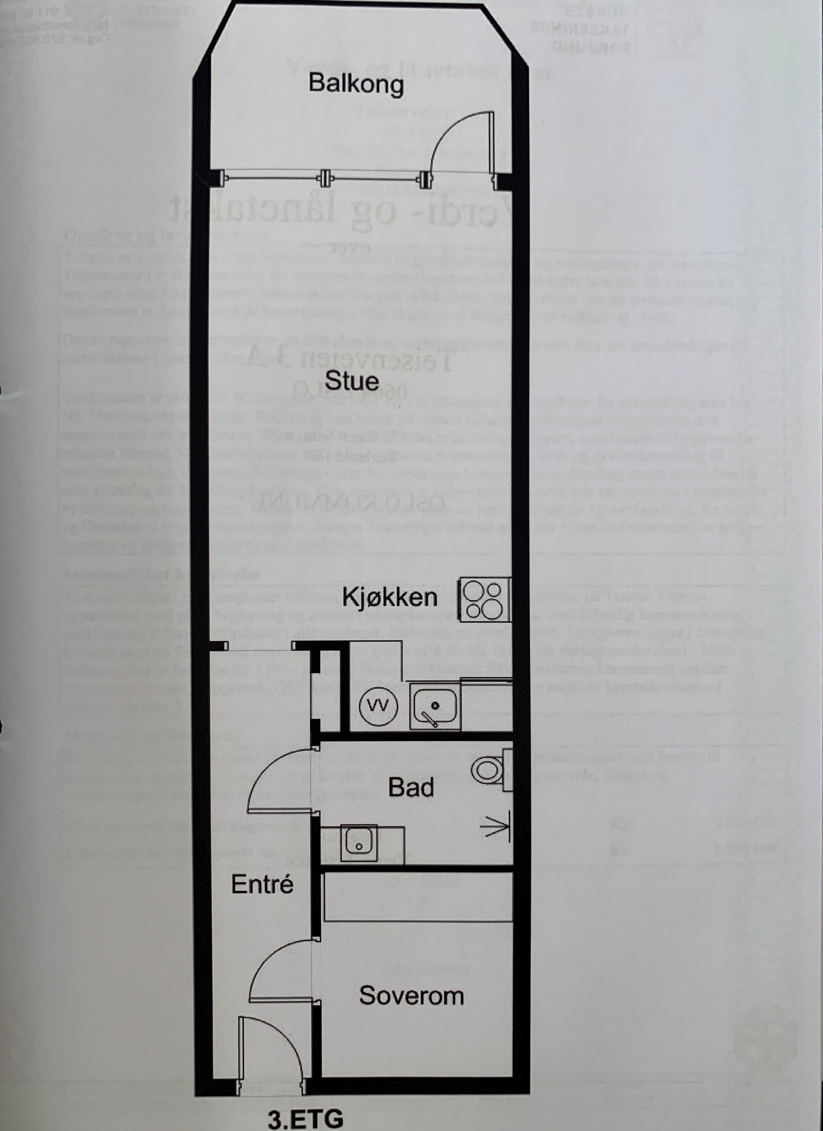 Planløsning, 40 kvm Galleribilde
