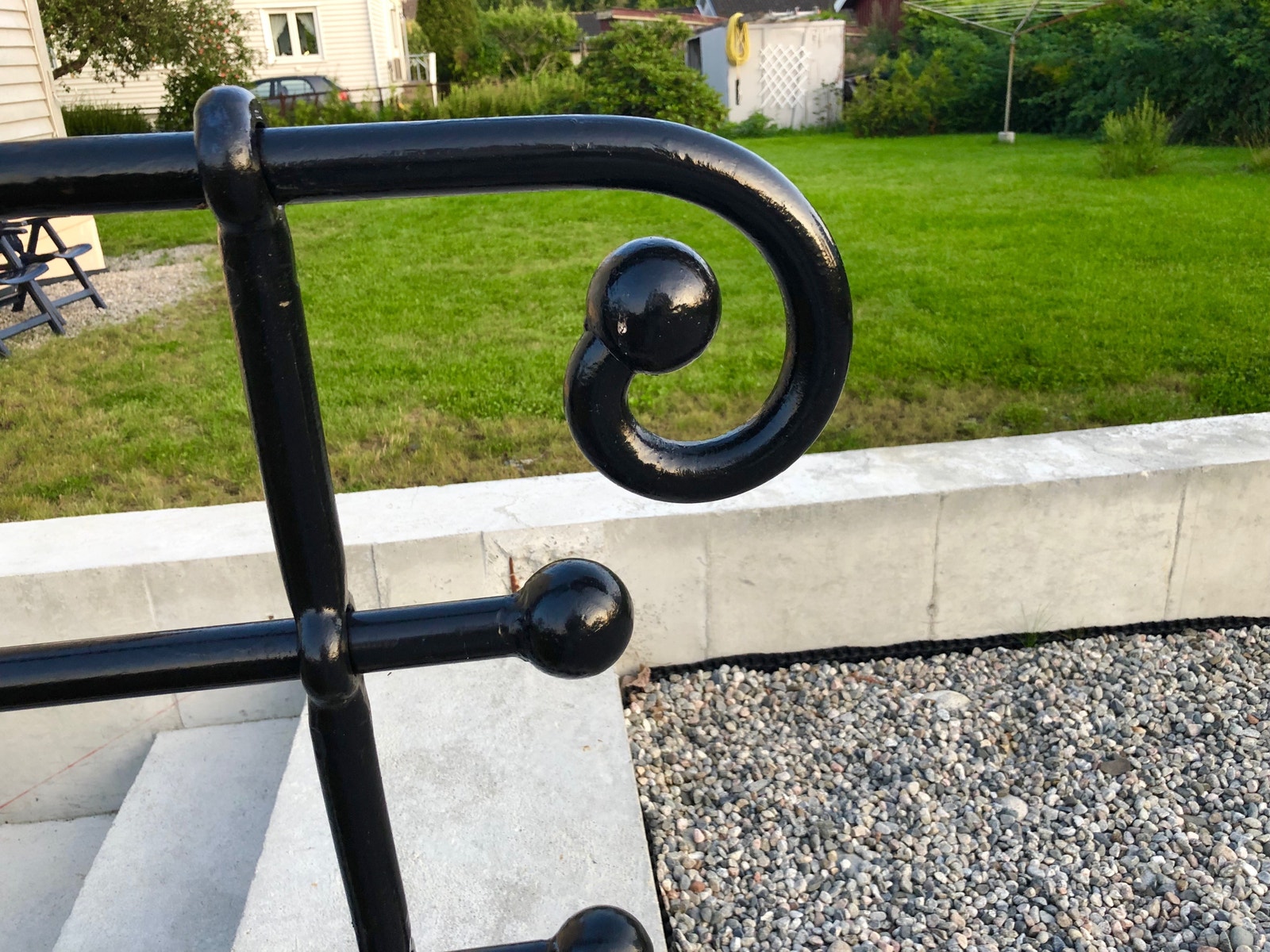 Detalj gelender i utendørs trapp Galleribilde