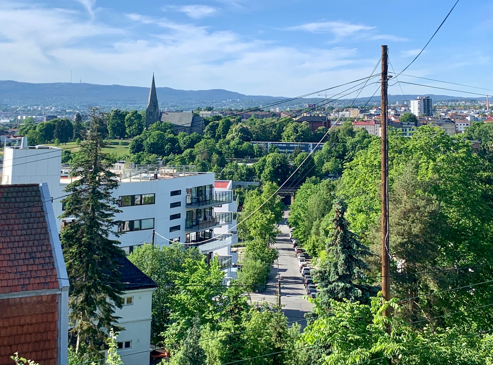 Utsikt fra stua - mot Vålerenga Galleribilde