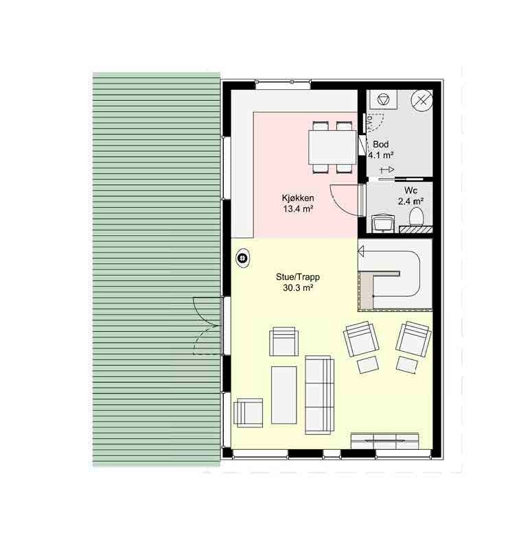 Plantegning 2. etg Galleribilde