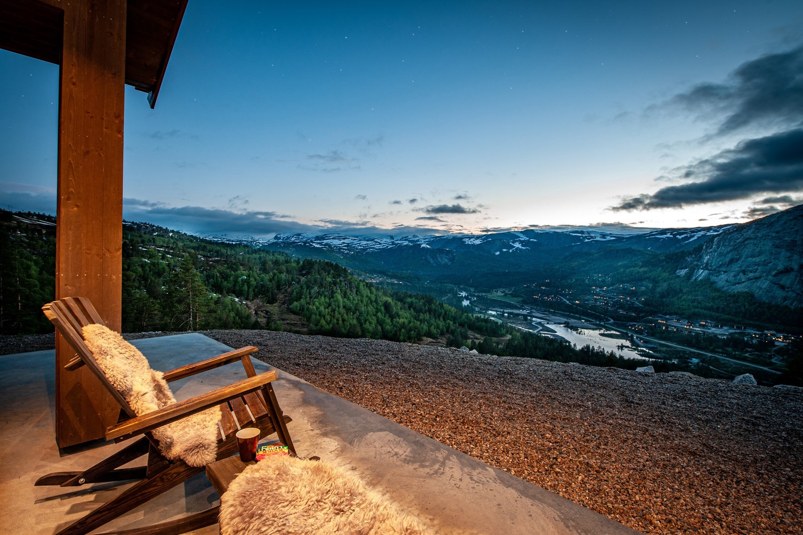 Utsikt fra terrasse Galleribilde