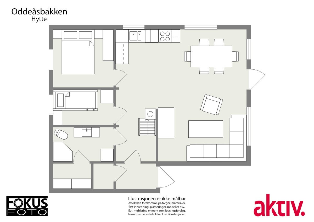 Plantegning hovedhytte Galleribilde