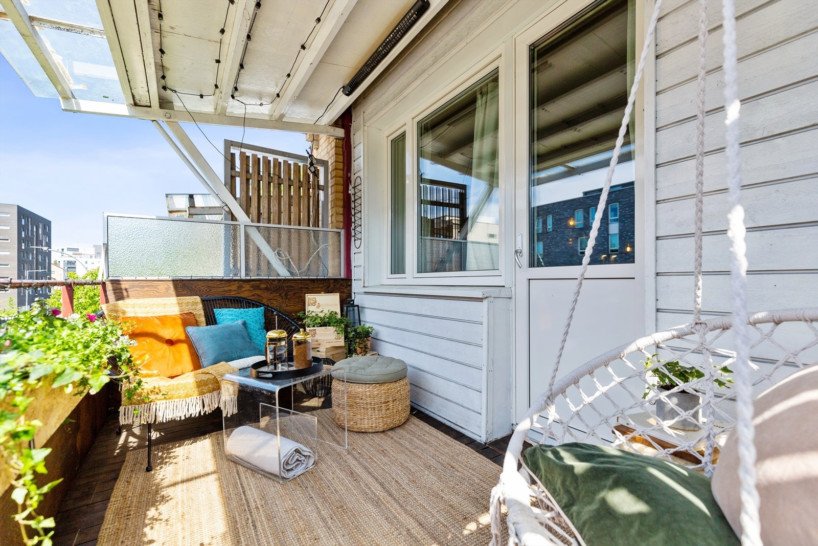 Vestvendt balkong på ca. 7 kvm. Galleribilde