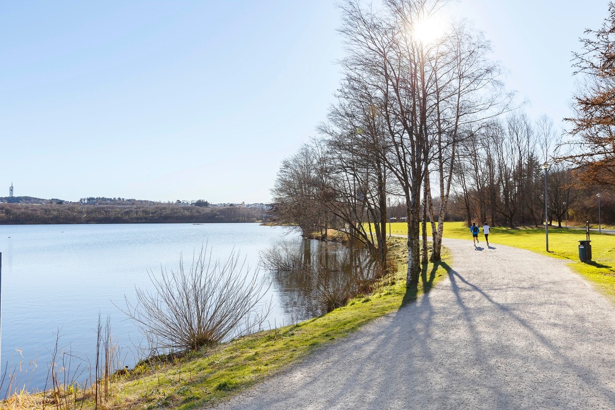 Nærområdet - Mosvannet passer ypperlig for både gå- og joggeturer, men også søndagstur med familien. Galleribilde