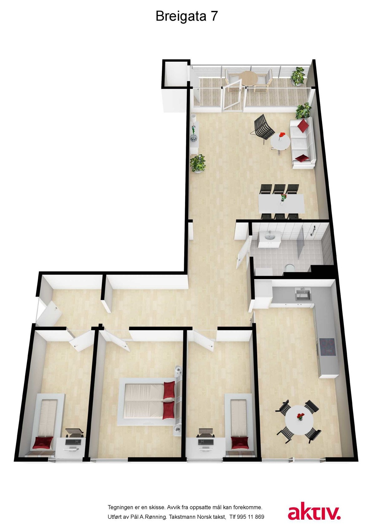 Plantegning 3D. Galleribilde