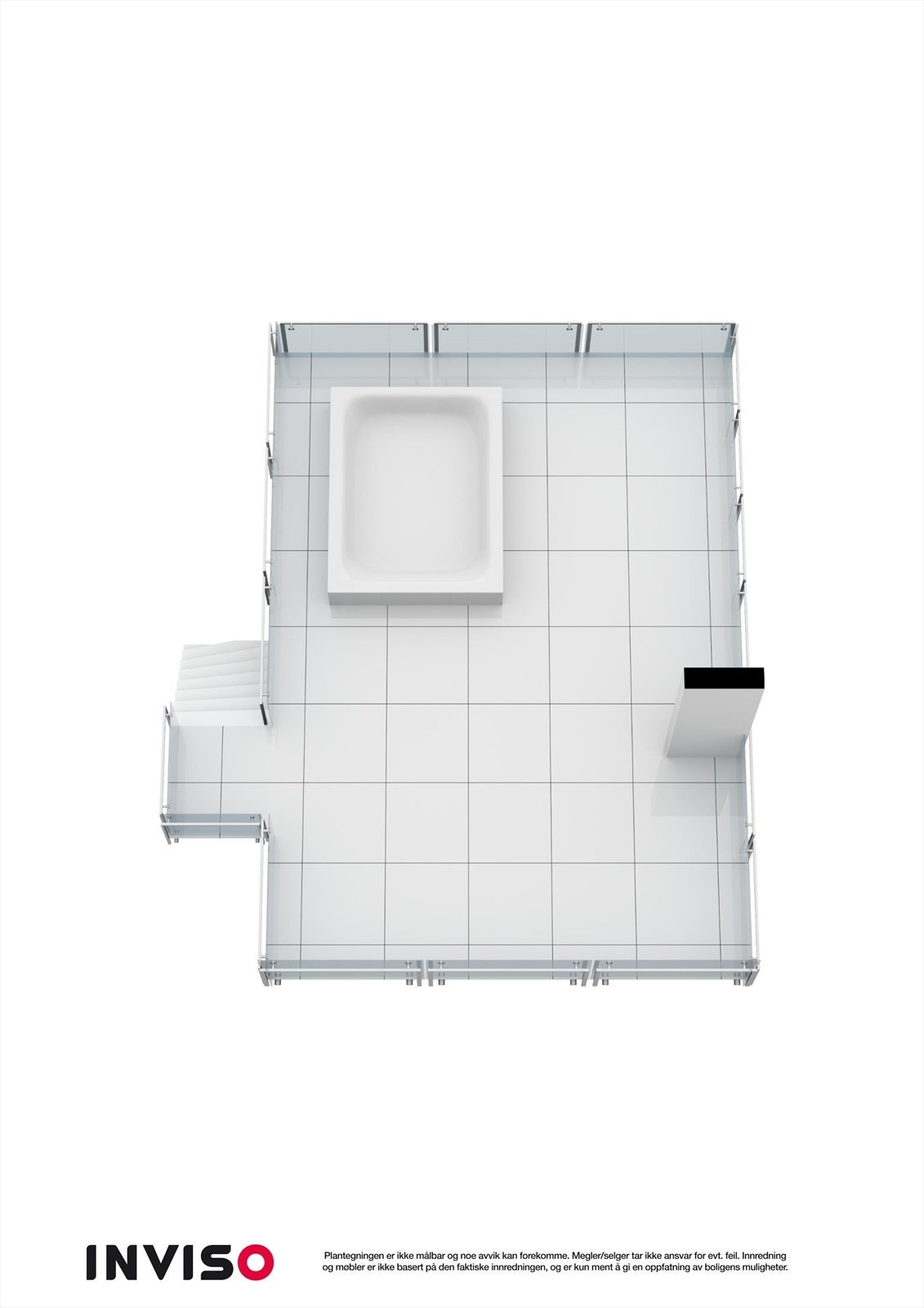 3D Plantegning - Takterrasse Galleribilde