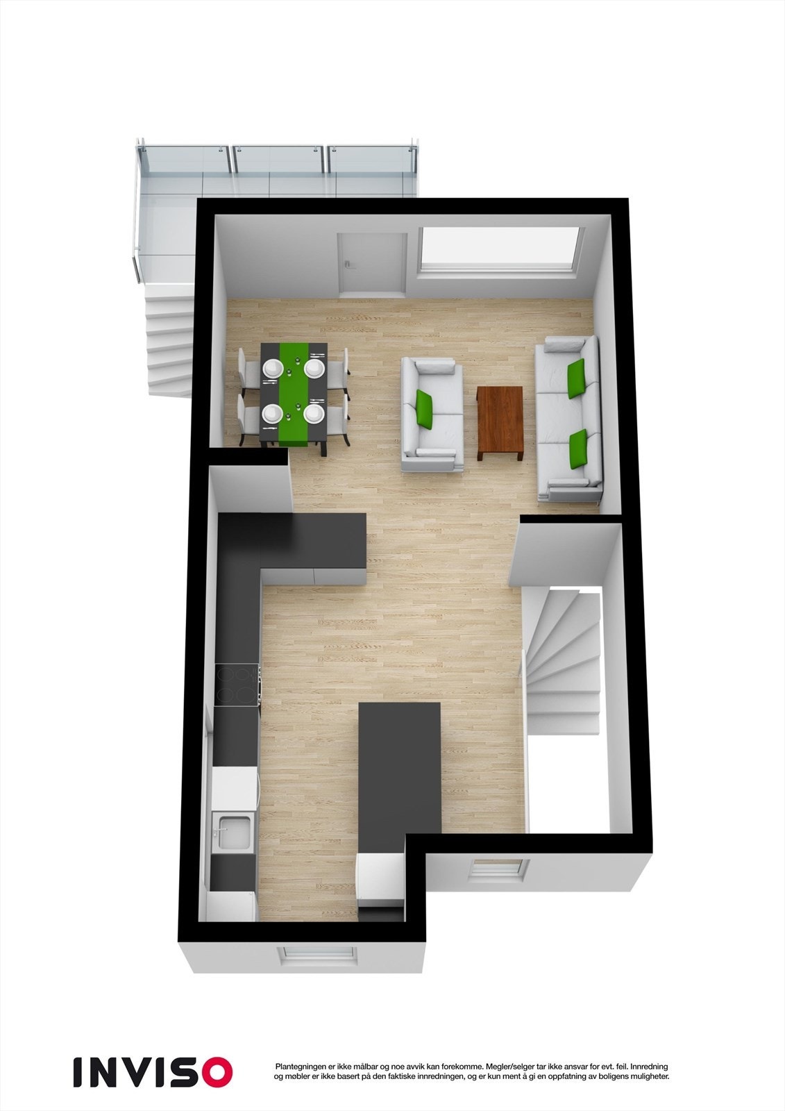 3D Plantegning - Andreetasje Galleribilde