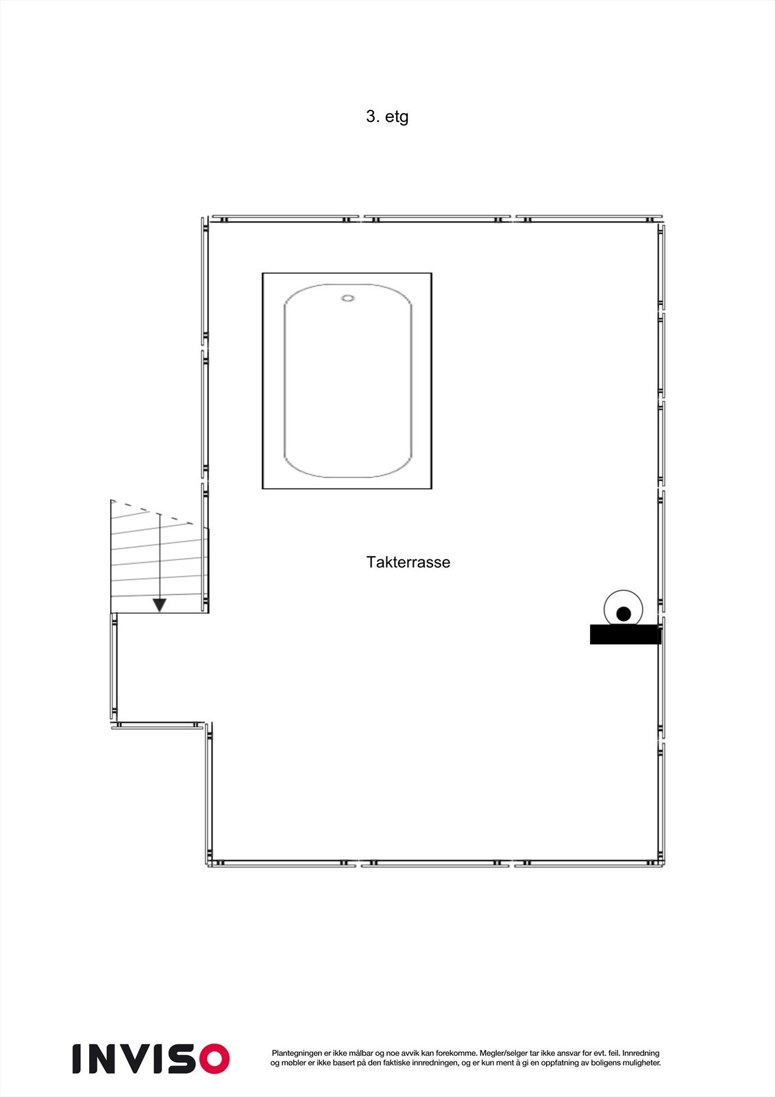 2D Plantegning - Takterrasse Galleribilde