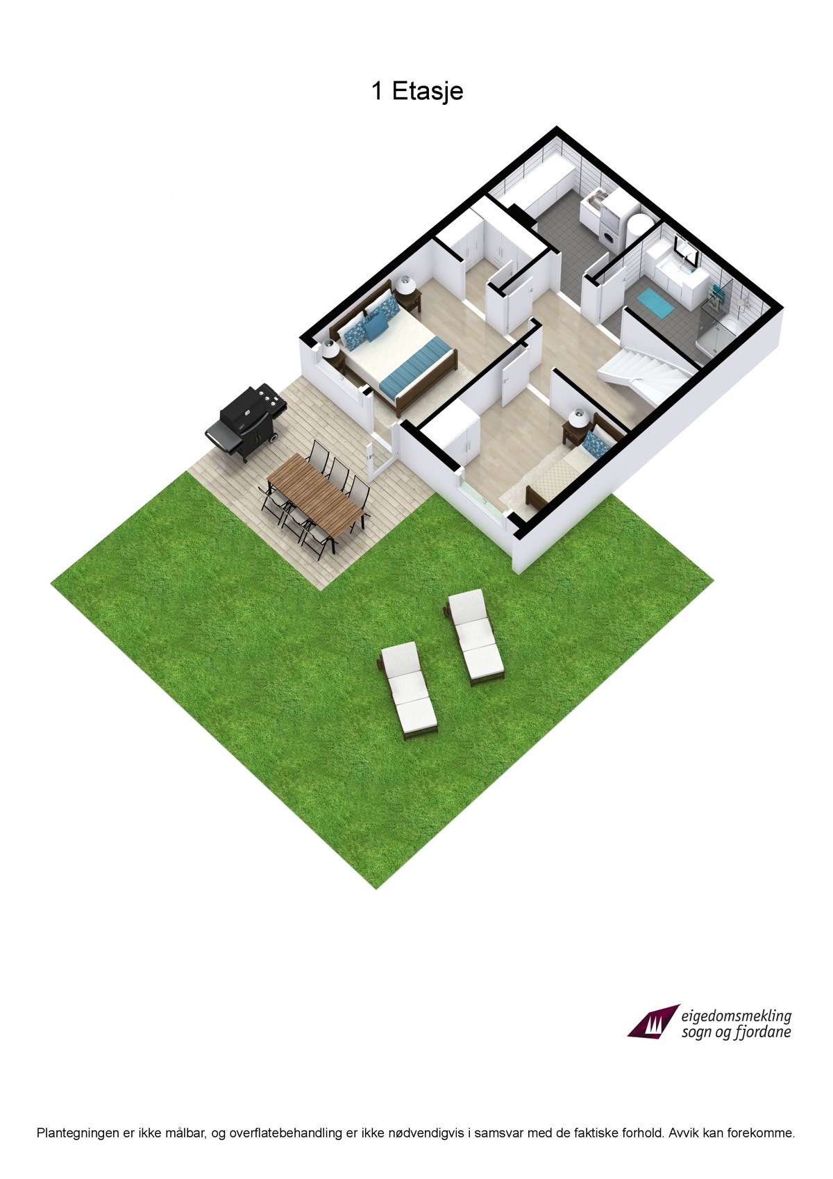 Planskisse underetasje 3D Galleribilde