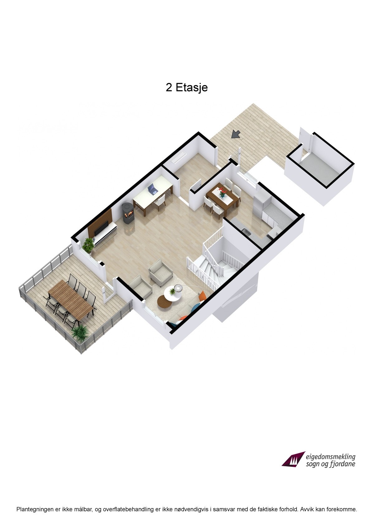 Planskisse 1.etasje 3D Galleribilde