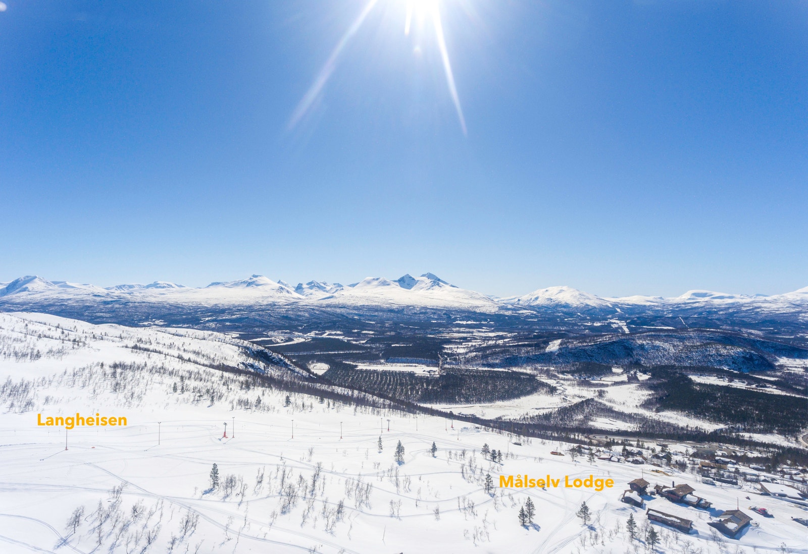 Mot øvre del av langheisen som er nesten 2 km lang fra bunn til topp Galleribilde