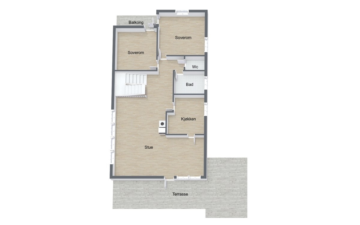 Plantegning hovedetasje Galleribilde