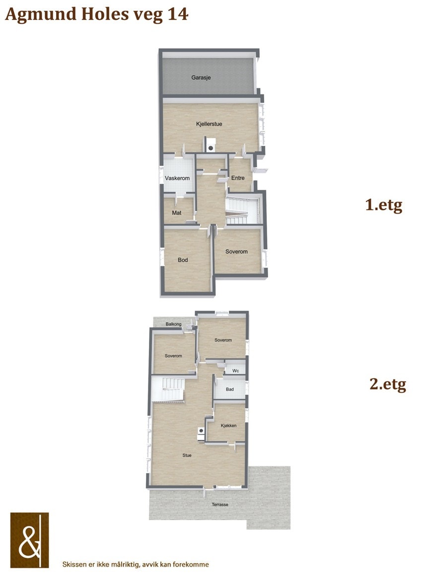 Plantegning Agmund Holes veg 14 Galleribilde