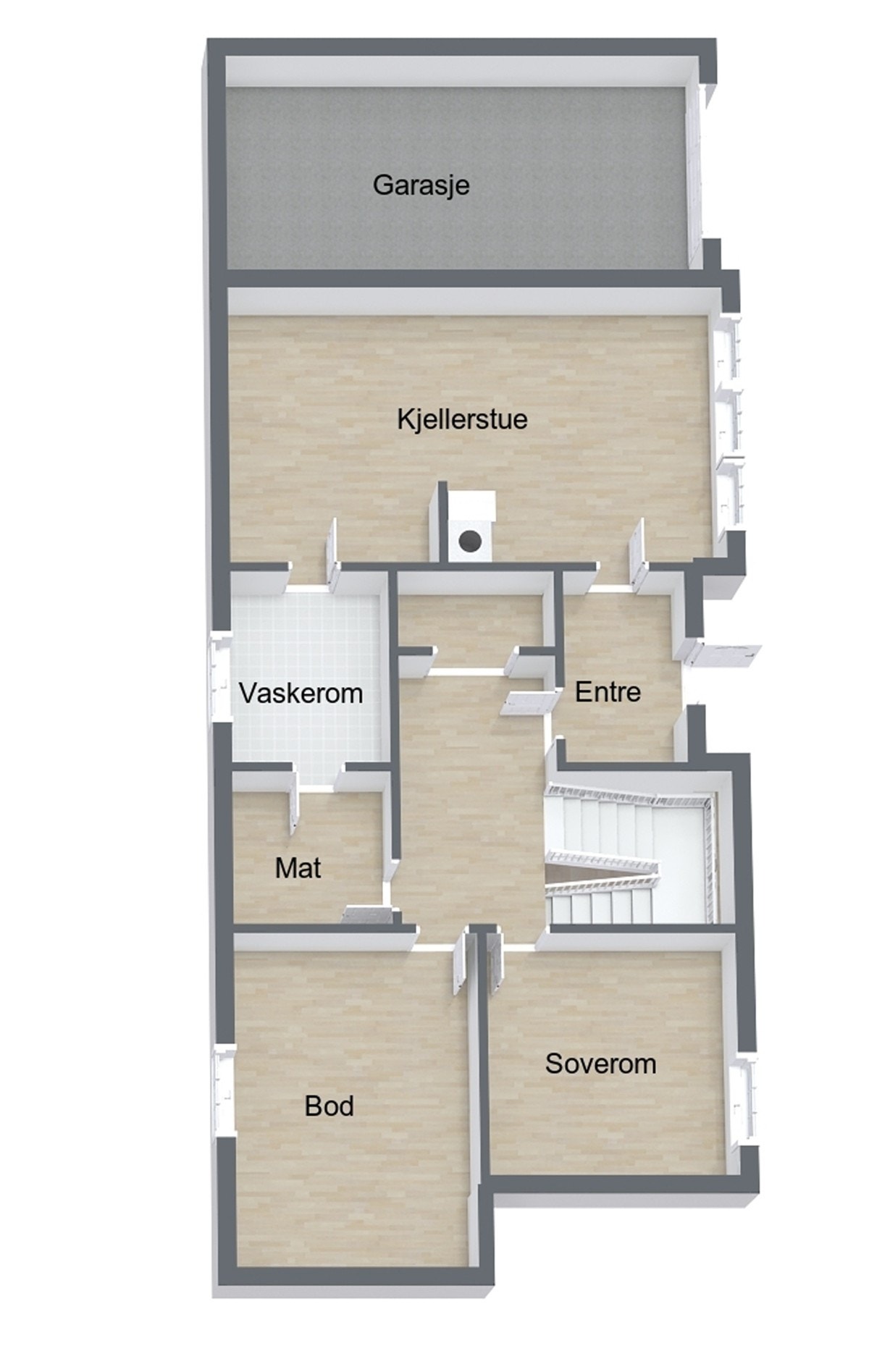 Plantegning underetasje Galleribilde