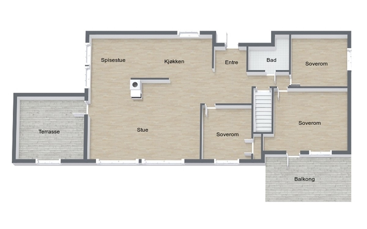 Plantegning 1.etg Galleribilde