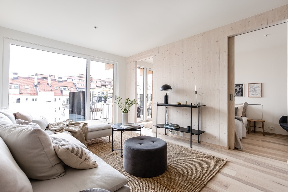 Stue med god plass til møblering. Bildet er fra en annen leilighet Galleribilde