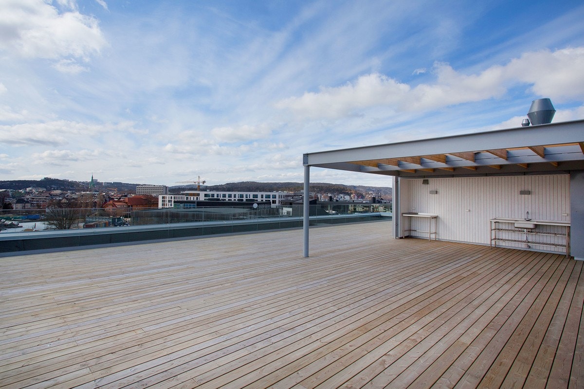 Stor felles takterrasse Galleribilde