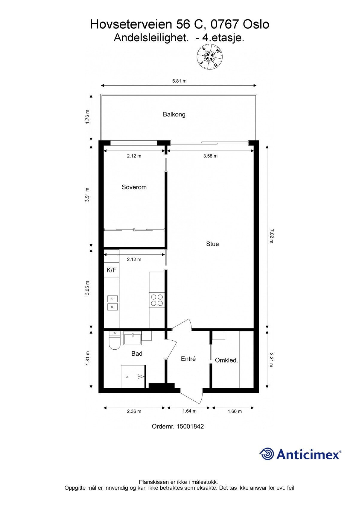 Plantegning - Hovseterveien 56 C Galleribilde