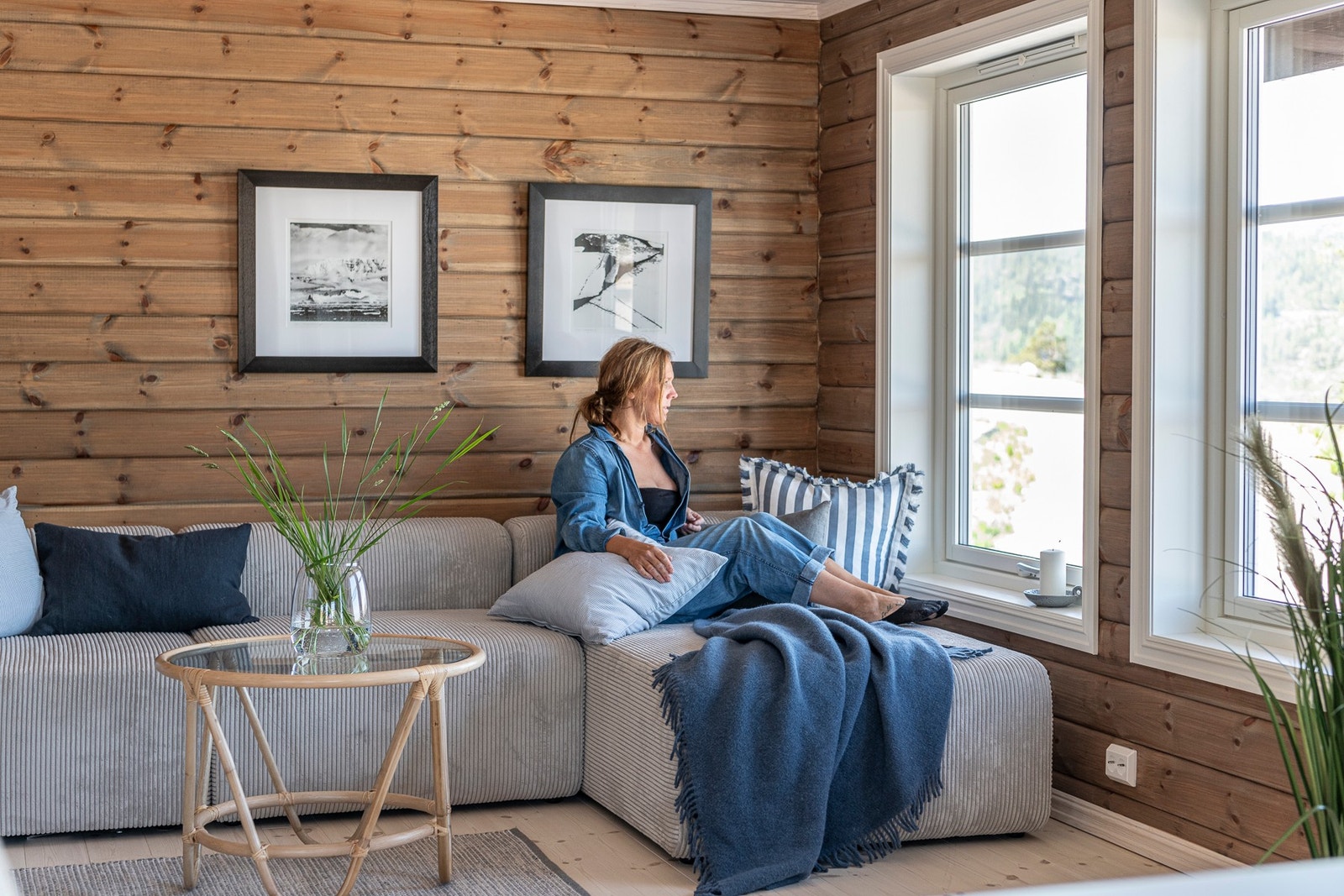 Fra stuen får man flott utsikt både mot nord og vest. Galleribilde