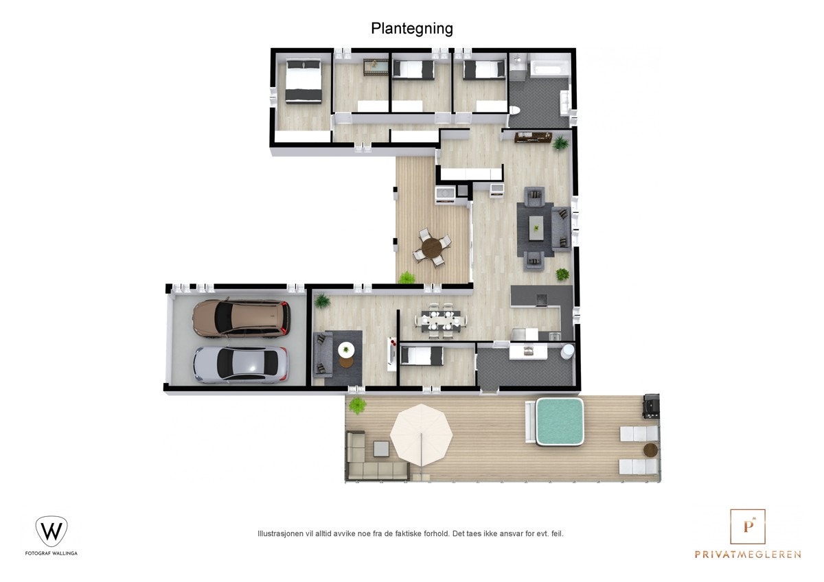 3D plantegning. Galleribilde