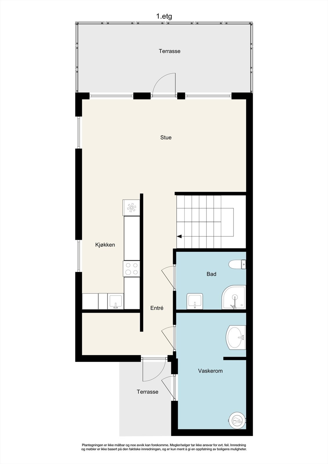 Plantegning 1.etg. Galleribilde