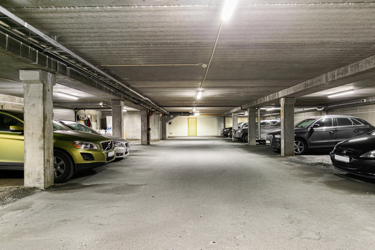Det er fast garasjeplass