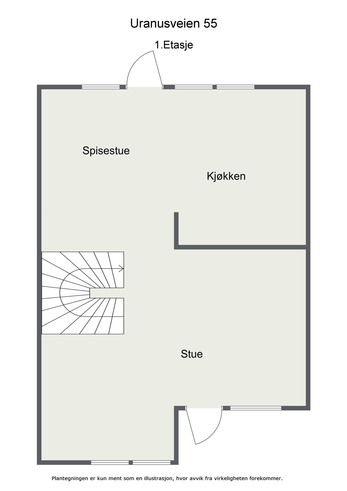 Plantegning 1.Etasje Galleribilde