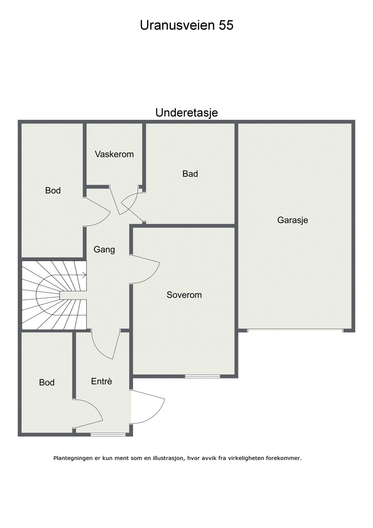 Plantegning Underetasje Galleribilde