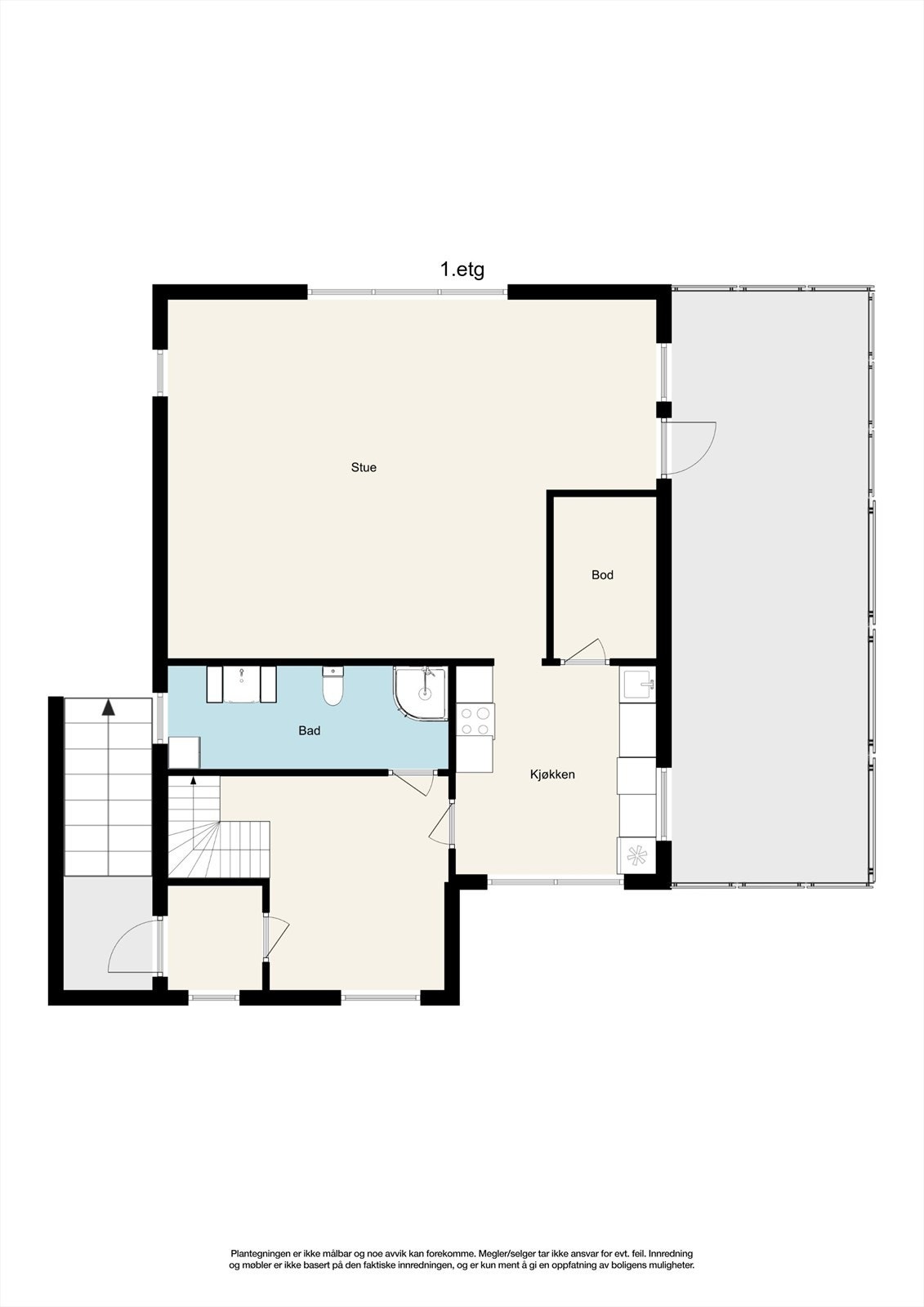 Plantegning 1. etg. Galleribilde